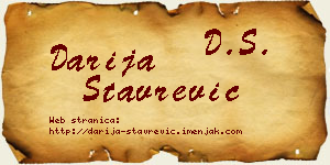Darija Stavrević vizit kartica